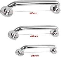 Durable Stainless Steel D-Pull Rose Handles for Main Doors and Cabinets (Sold as a Pair) - 6" 8" 10" Heavy Duty Door Hardware, Comes as 2 Pieces with Concealed Fixings, Elegant Silver Finish for Home