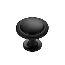 2501 Series Black Furniture Knobs (Set of 10) - Modern Round Drawer Pulls for Home & Office Cabinets, Durable Minimalist Cupboard Handles, Universal Single Hole Furniture Hardware Fittings, 10 Pack.