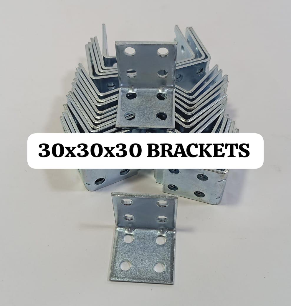 [OFFER] 10PCS Heavy Duty Galvanized Corner Brackets - Multiple Sizes (20mm to 50mm). Reinforced L-Shape Angle Fastener for Furniture & Shelving. Save KSh 200 vs Retail! (Premium Grade Pack of 10)