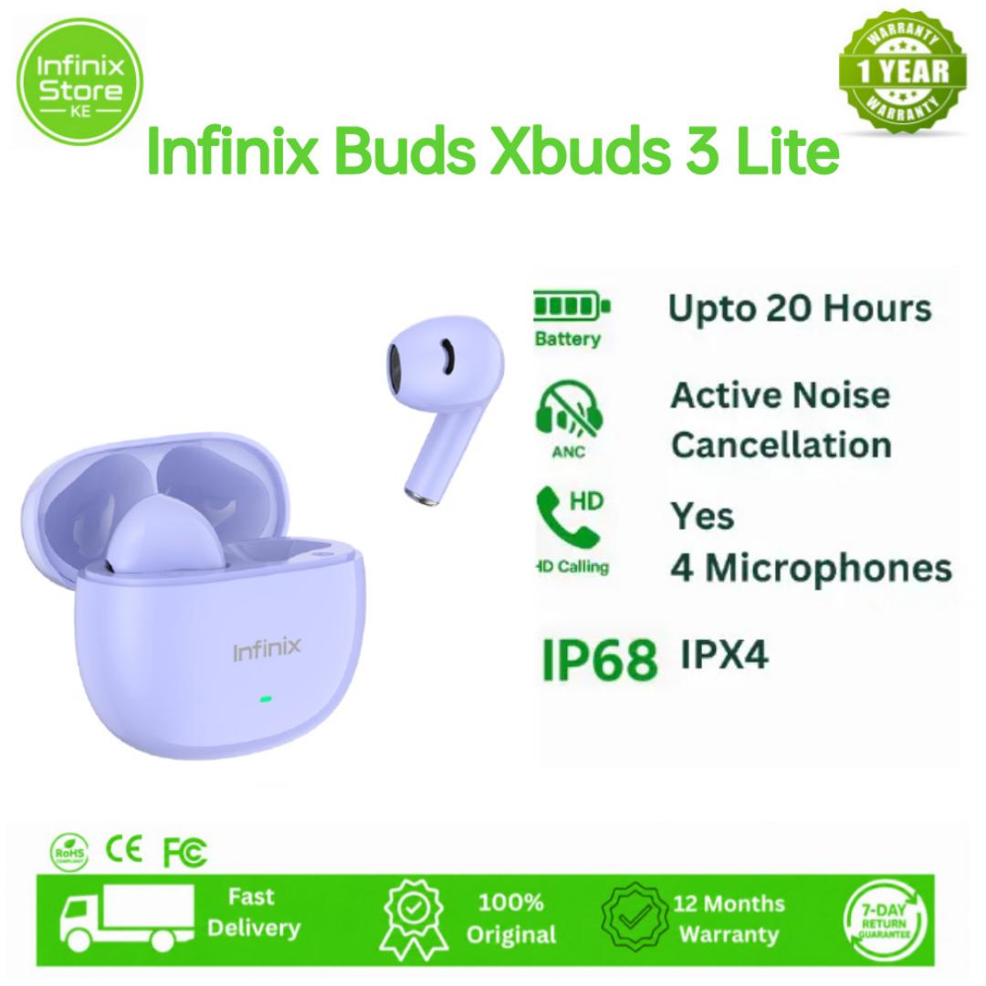[NEW ARRIVAL] Infinix Buds Xbuds 3 Lite (XE33) - Earbuds Earphones TWS AI ENC Noise Cancellation, Deep Bass, 24H Playtime, Volume Touch Control, Bluetooth 5.3 IPX4 l| |ong battery life