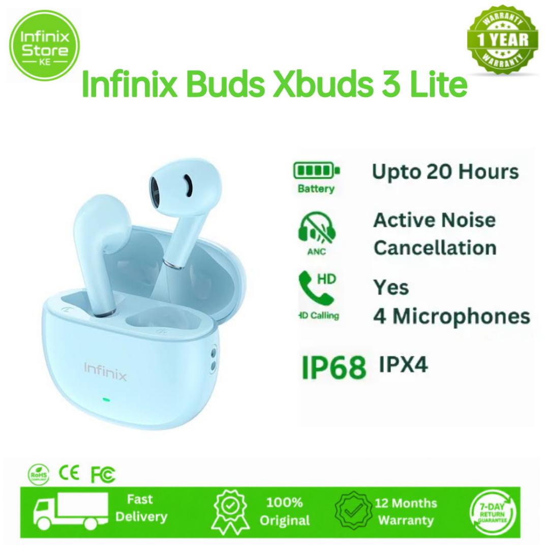 [NEW ARRIVAL] Infinix Buds Xbuds 3 Lite (XE33) - Earbuds Earphones TWS AI ENC Noise Cancellation, Deep Bass, 24H Playtime, Volume Touch Control, Bluetooth 5.3 IPX4 l| |ong battery life