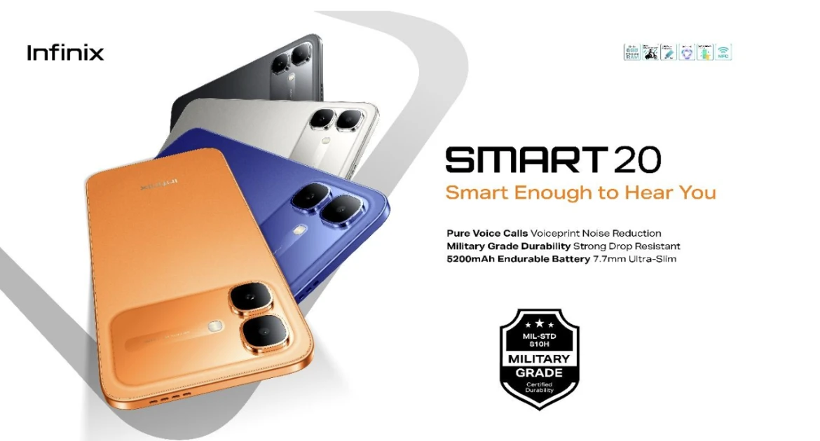 [NEW ARRIVAL] Infinix Smart 20 128GB ROM + 8GB RAM (4+4GB) 6.78" IPS LCD 120Hz  Refresh rate Display Dual SIM 8MP Camera 5200mAh Battery 15W Fingerprint Unlock IP64 Rated Android 16.