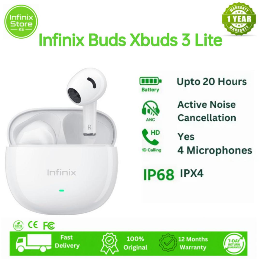 [NEW ARRIVAL] Infinix Buds Xbuds 3 Lite (XE33) - Earbuds Earphones TWS AI ENC Noise Cancellation, Deep Bass, 24H Playtime, Volume Touch Control, Bluetooth 5.3 IPX4 l| |ong battery life