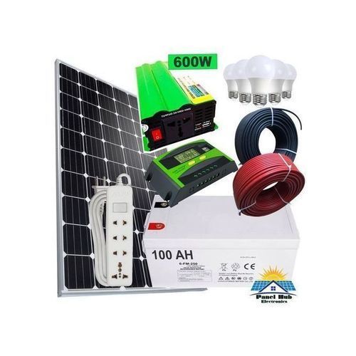 Sunnypex Solar Panel Solar System All Weather Fullkit; 150 W Solar Panel + 100AH Battery + 600w Inverter + 10 Amp Controller + 4 Bulbs+free Extension,energy Saving ⚡