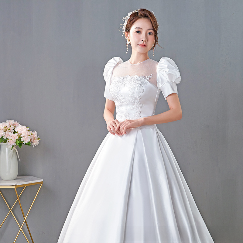 Main wedding dress, new style, starry sky, one shoulder, French light forest style, small palace style for bride