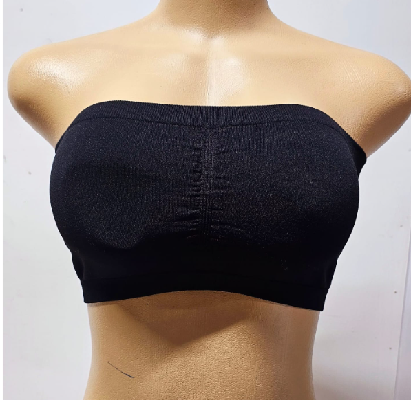 Seamless Strapless Bandeau Tube Top - Padded Stretch Bandeau Bra