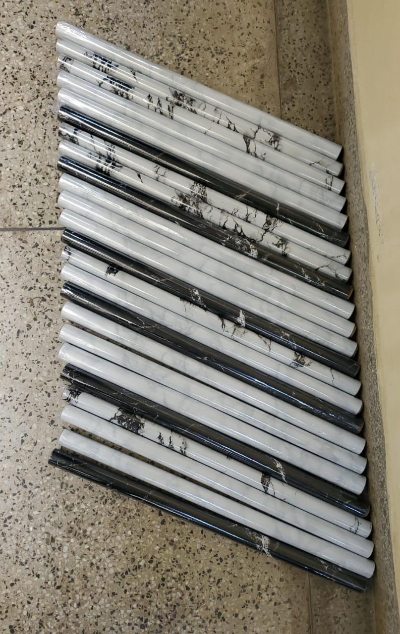 Marble Contact Paper for Countertops, Cabinets , bathroom, desks etc Waterproof in White and black, Peel and Stick to install. removable doesnt ruin your wall.