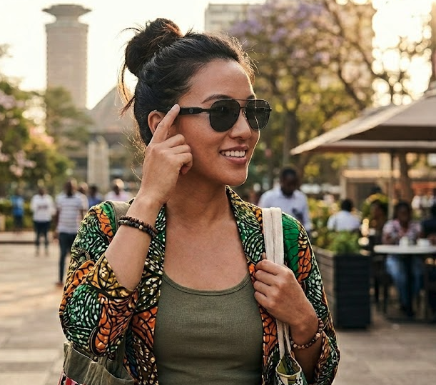 KTech SMART Audio Glasses/Calling Music Playback Voice Assistant Built-in Mic & Open Ear Speakers IPX4 Waterproof Sunglasses Comfortable and Secure Fit Sunglasses Glasses