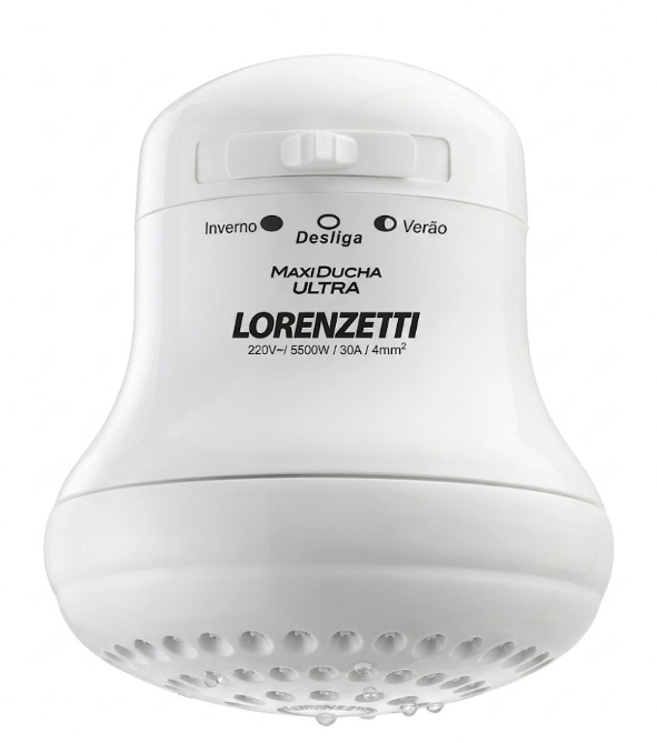 Lorenzetti Maxi Ducha Ultra - Instant Electric Shower Head (5500W, 220V)Experience the ultimate combination of economy and comfort.this shower head ensures durability and high performance