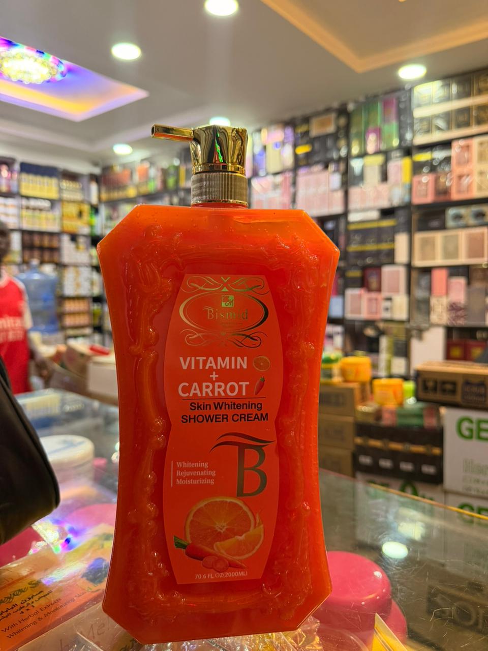 [LIMITED DISCOUNT] Bismid Carrot & Argan Oil Shower Gel 1000 ml – Skin-Glowing Bath Gel with Exfoliating Carrot, Nourishing Argan & Vitamin C – Brightens, Softens & Revitalizes Skin