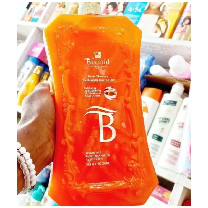 [LIMITED DISCOUNT] Bismid Carrot & Argan Oil Shower Gel 1000 ml – Skin-Glowing Bath Gel with Exfoliating Carrot, Nourishing Argan & Vitamin C – Brightens, Softens & Revitalizes Skin