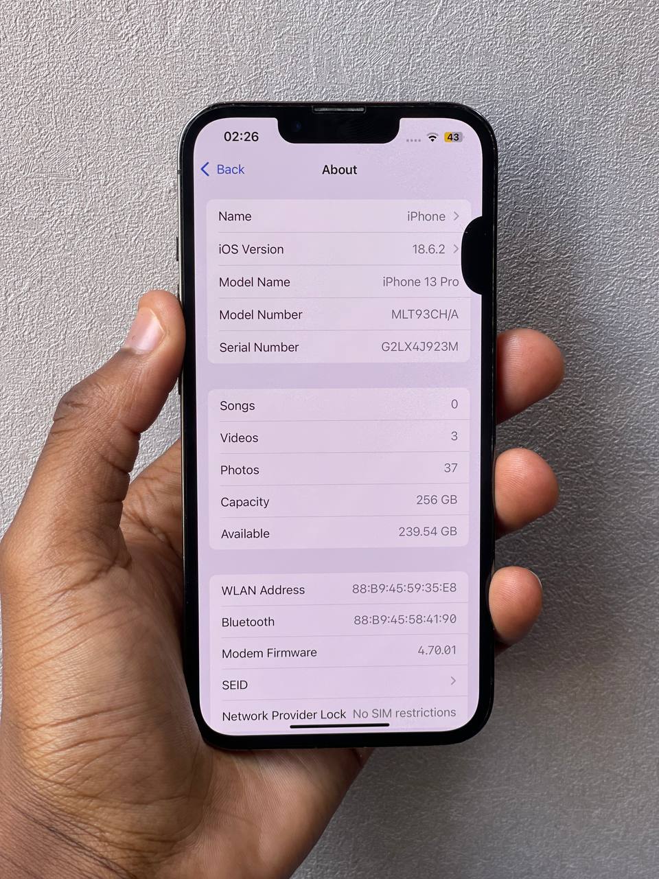 IPHONE 13 Pro IN EXCELLENT CONDITION, FULLY FUNCTIONAL WITH STRONG PERFORMANCE AND PREMIUM BUILD; MINOR BLACK SPOT ON SCREEN THAT DOES NOT AFFECT USABILITY OR OVERALL EXPERIENCE