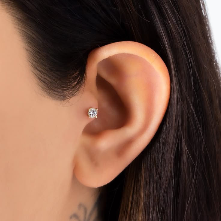 Single Gold-Plated Barbell Stud – Multipurpose Stainless-Steel Nose & Ear Piercing