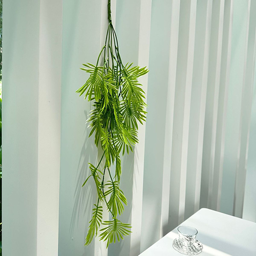Faux Artificial Hanging Plants, Fake Potted Greenery with Eucalyptus   Vine,Mandala,Pea Pod Leaves &String of in Pots for Office,Living Room, Bathroom, Indoor & Outdoor Décor