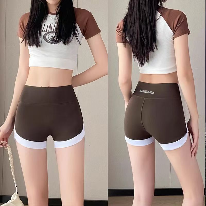3PCS Women's sports pants Shark pants Safety trousers Leggings Prevent light leakage without curling edges Wearing solid color shark pants outside Woman Clothes