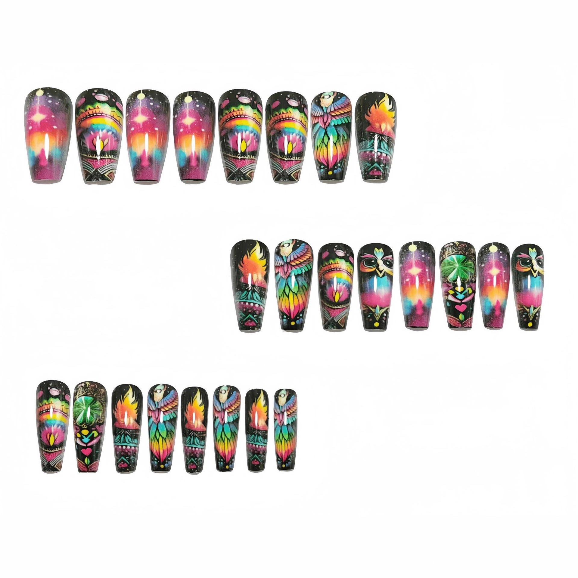 Wholesale nail tips from a factory specializing in foreign trade, featuring long, simple French nail tips with white edges for wearable nail art