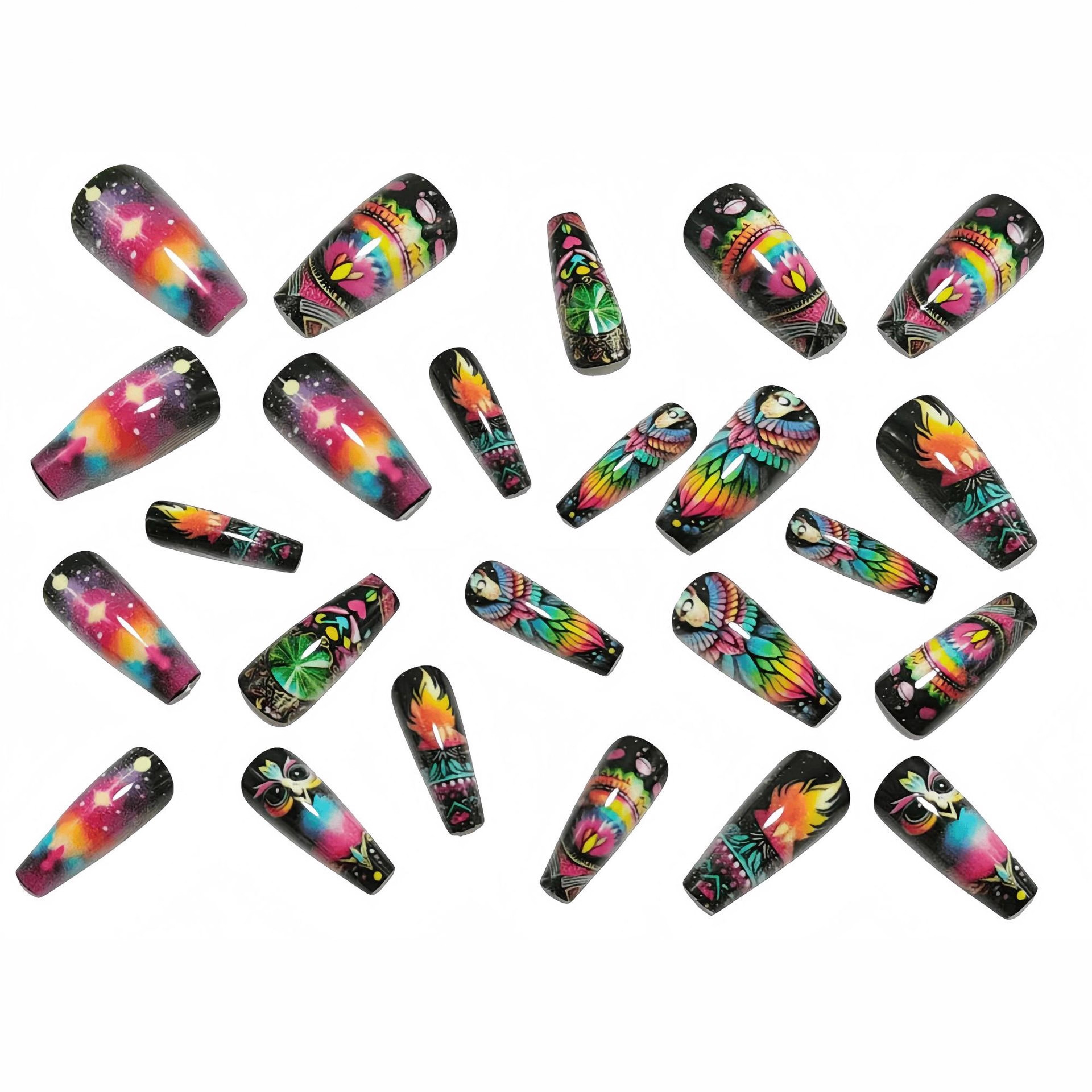 Wholesale nail tips from a factory specializing in foreign trade, featuring long, simple French nail tips with white edges for wearable nail art