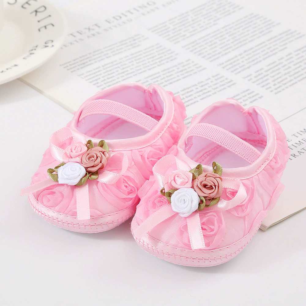 Spring, summer, autumn baby shoes 0-1 year old soft soled princess shoes 2-10 months newborn baby walking shoes
