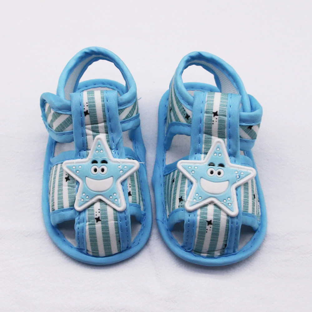 Adorable Cartoon Character Baby Sandals Open-Toe Breathable Summer Shoes Velcro Closure Toddler Shoes for Beach Trips & Outdoor