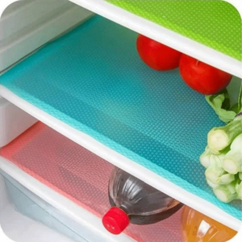 45 * 29 cm 4 piece can cut antifouling refrigerator mats Dining table pad drawer pad cabinet mats refrigerator mat