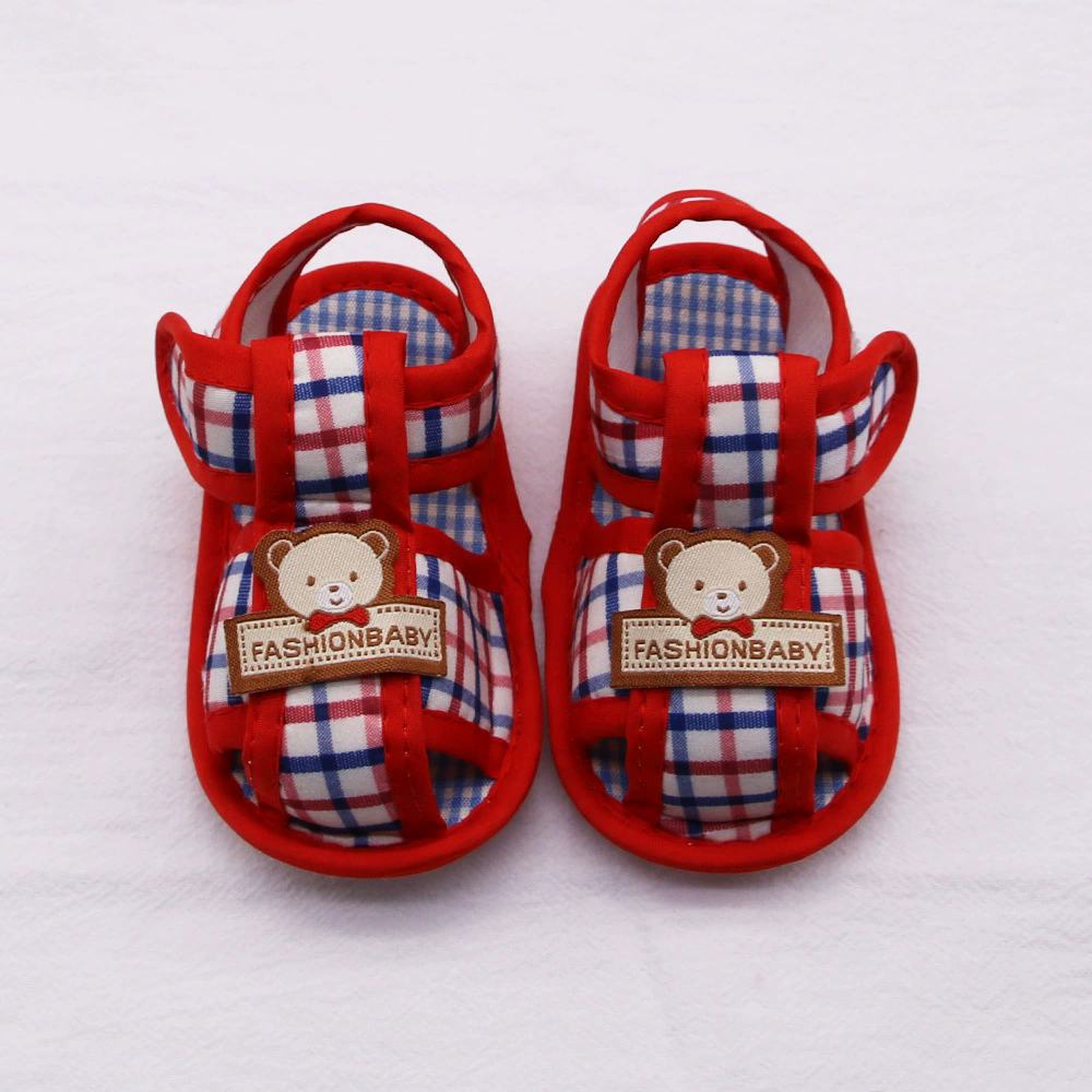 Adorable Cartoon Character Baby Sandals Open-Toe Breathable Summer Shoes Velcro Closure Toddler Shoes for Beach Trips & Outdoor