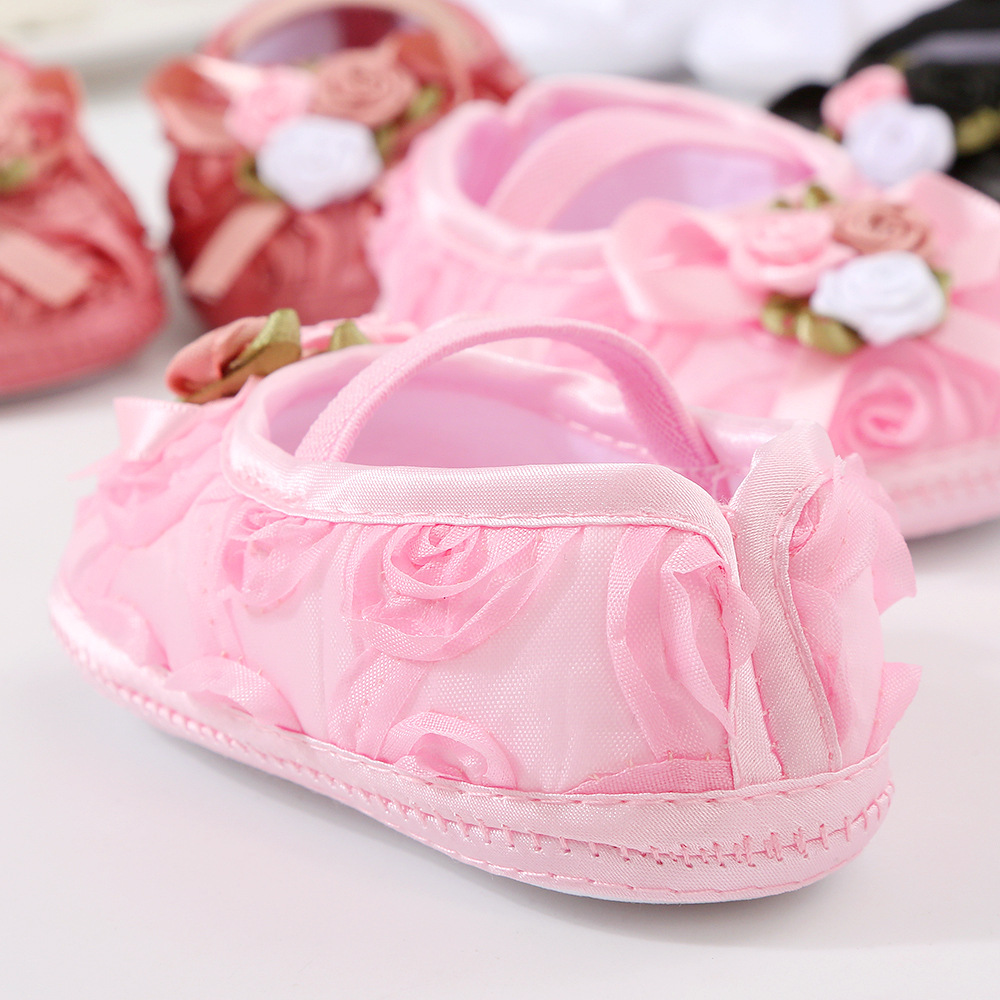 Spring, summer, autumn baby shoes 0-1 year old soft soled princess shoes 2-10 months newborn baby walking shoes