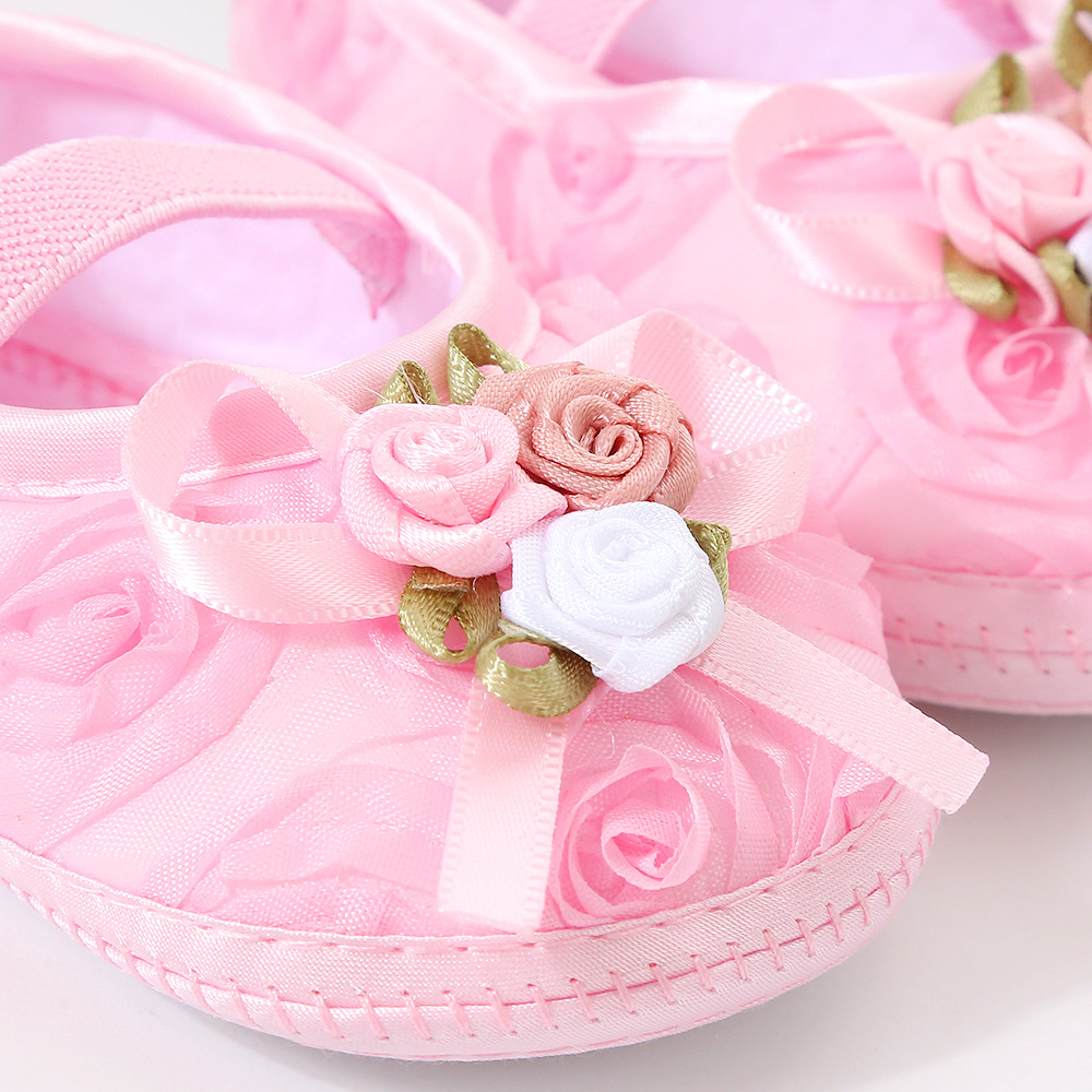 Spring, summer, autumn baby shoes 0-1 year old soft soled princess shoes 2-10 months newborn baby walking shoes