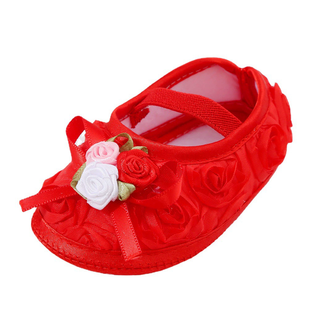 Spring, summer, autumn baby shoes 0-1 year old soft soled princess shoes 2-10 months newborn baby walking shoes