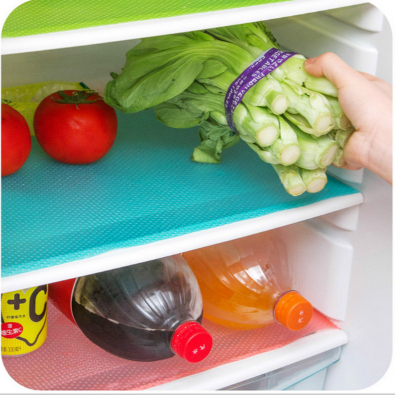 45 * 29 cm 4 piece can cut antifouling refrigerator mats Dining table pad drawer pad cabinet mats refrigerator mat