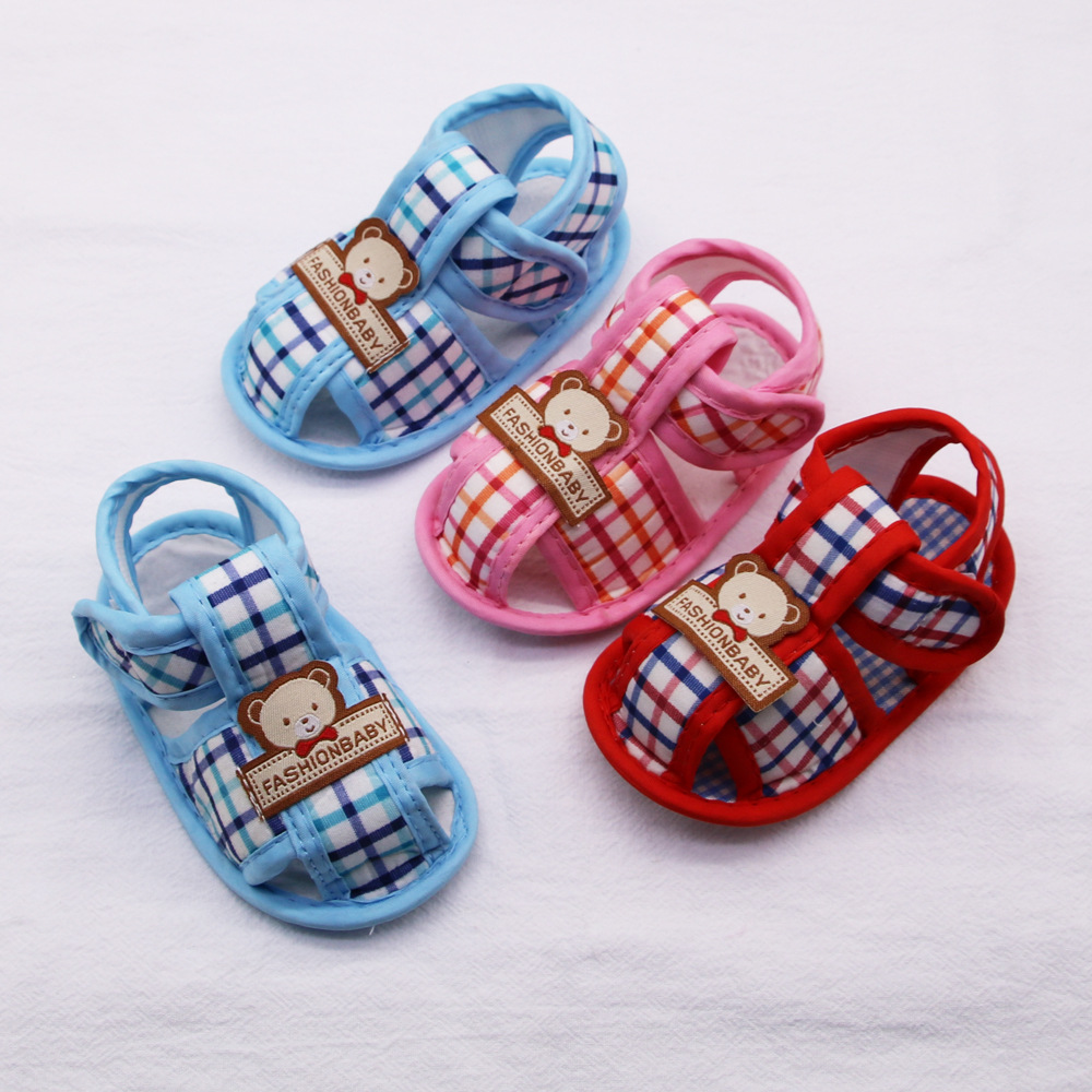 Adorable Cartoon Character Baby Sandals Open-Toe Breathable Summer Shoes Velcro Closure Toddler Shoes for Beach Trips & Outdoor