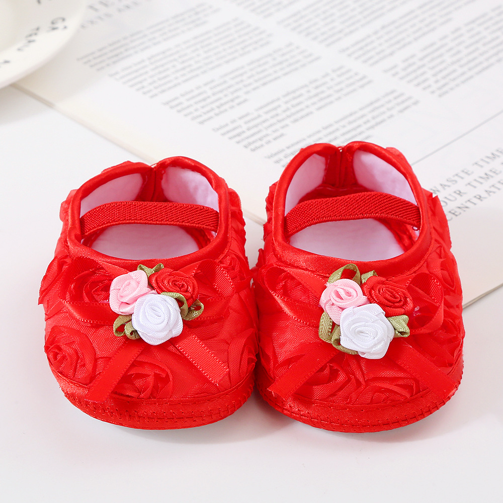 Spring, summer, autumn baby shoes 0-1 year old soft soled princess shoes 2-10 months newborn baby walking shoes