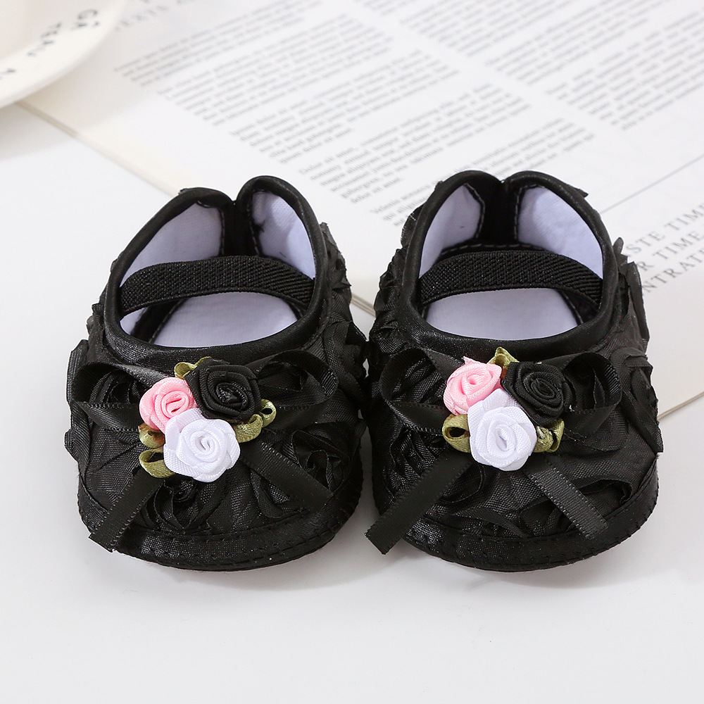 Spring, summer, autumn baby shoes 0-1 year old soft soled princess shoes 2-10 months newborn baby walking shoes