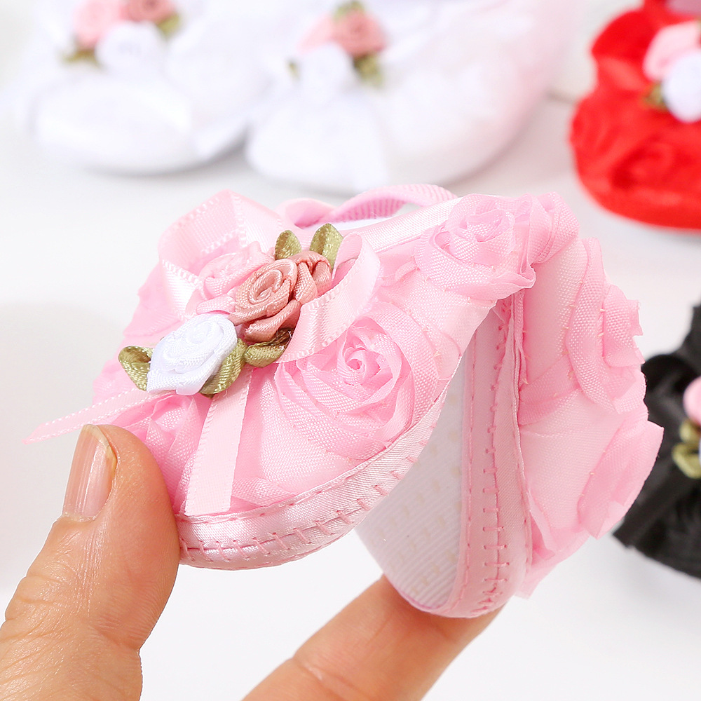 Spring, summer, autumn baby shoes 0-1 year old soft soled princess shoes 2-10 months newborn baby walking shoes