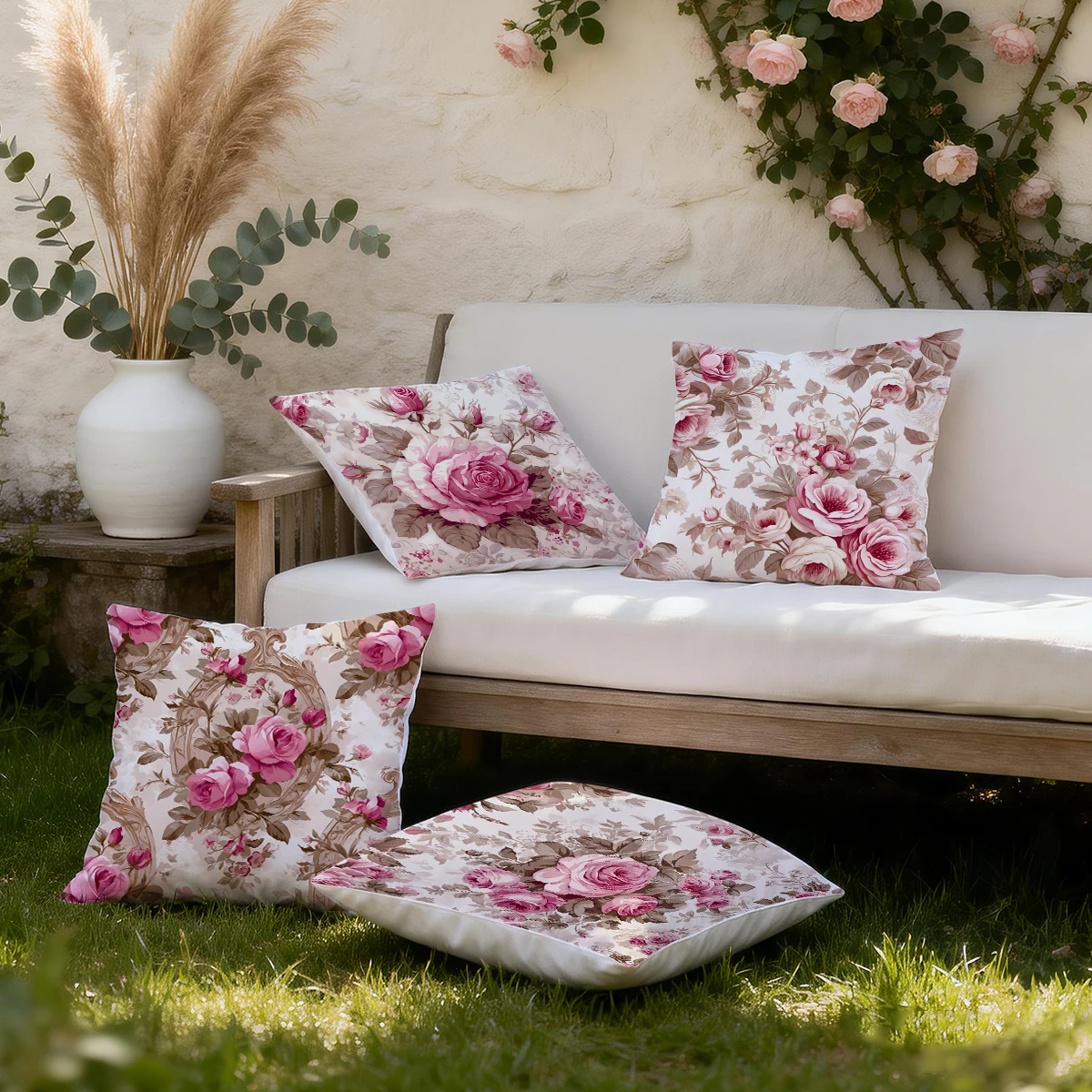 4 Pcs Butterflies Lilies Pillow Cases Butterfly Themed Birthday Party Decorations Soft Pillow Cover for Home Sofa Cushion Covers