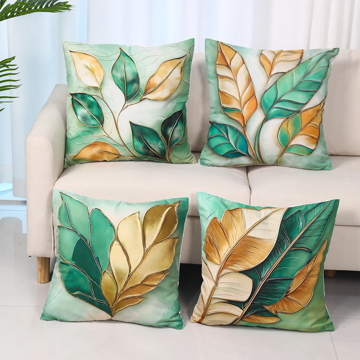 4 Pcs Butterflies Lilies Pillow Cases Butterfly Themed Birthday Party Decorations Soft Pillow Cover for Home Sofa Cushion Covers