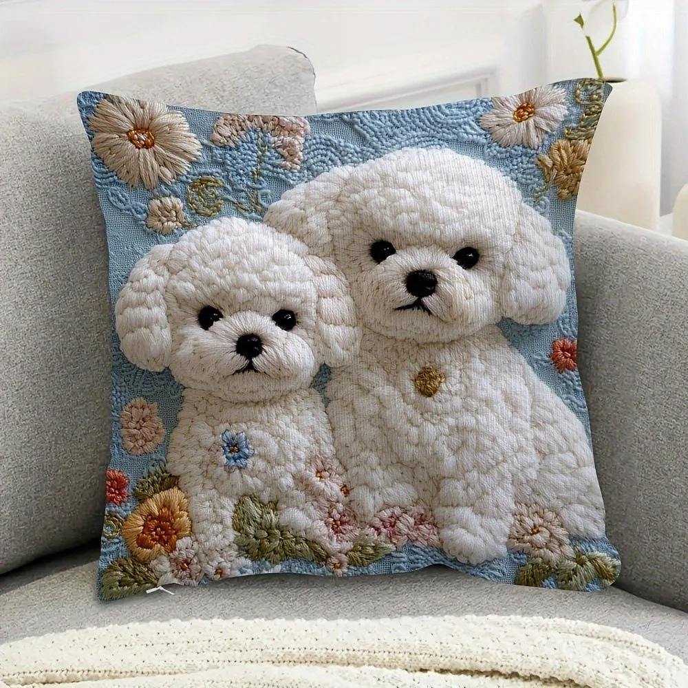 Cute Book Cat Party Cushion Cover Decor Cartoon Animal Pillowcase Printing Cojines Polyester Pillow Case for Sofa Home 45x45cm