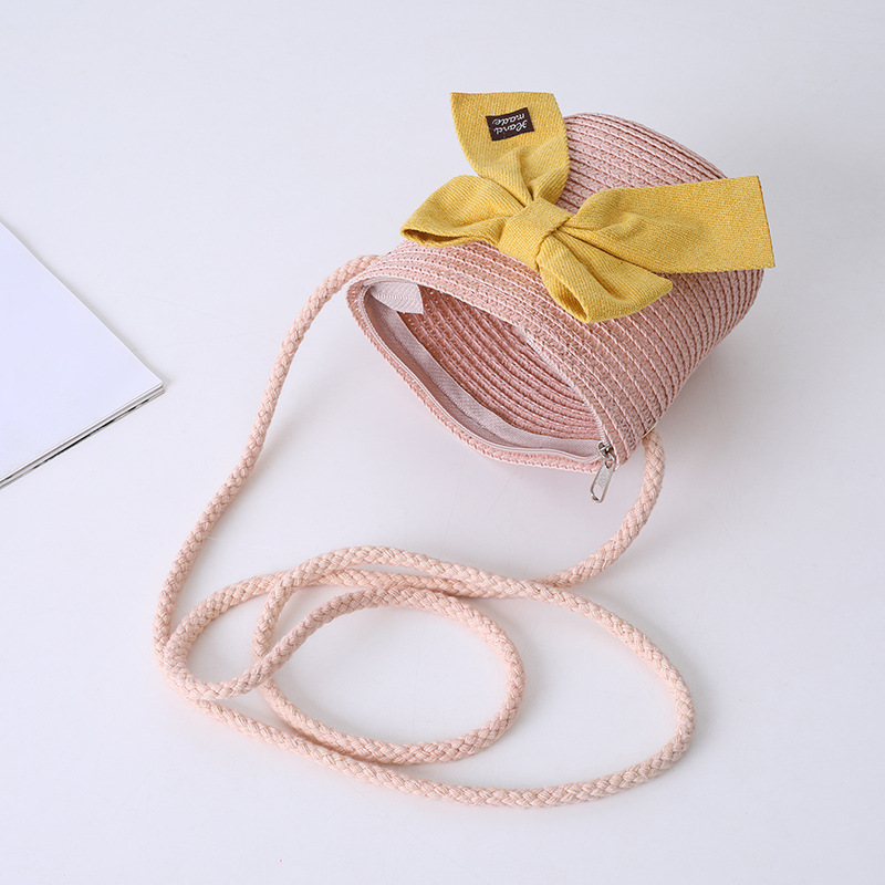Kids Hat For Girls 2-7Y Straw Children's Sunshade Cap Bag Summer Baby Travel Sunscreen Beach Hat Sun Fisherman Cap Fashion Style
