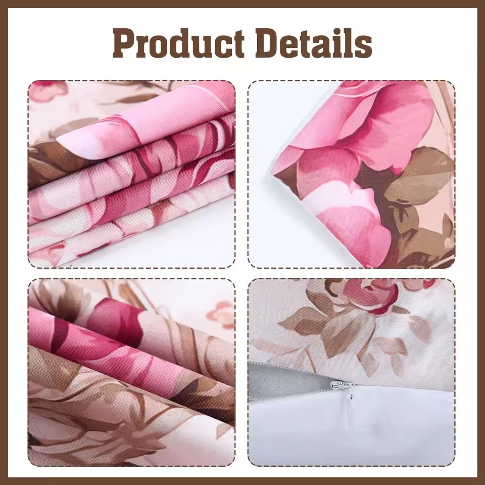 4 Pcs Butterflies Lilies Pillow Cases Butterfly Themed Birthday Party Decorations Soft Pillow Cover for Home Sofa Cushion Covers