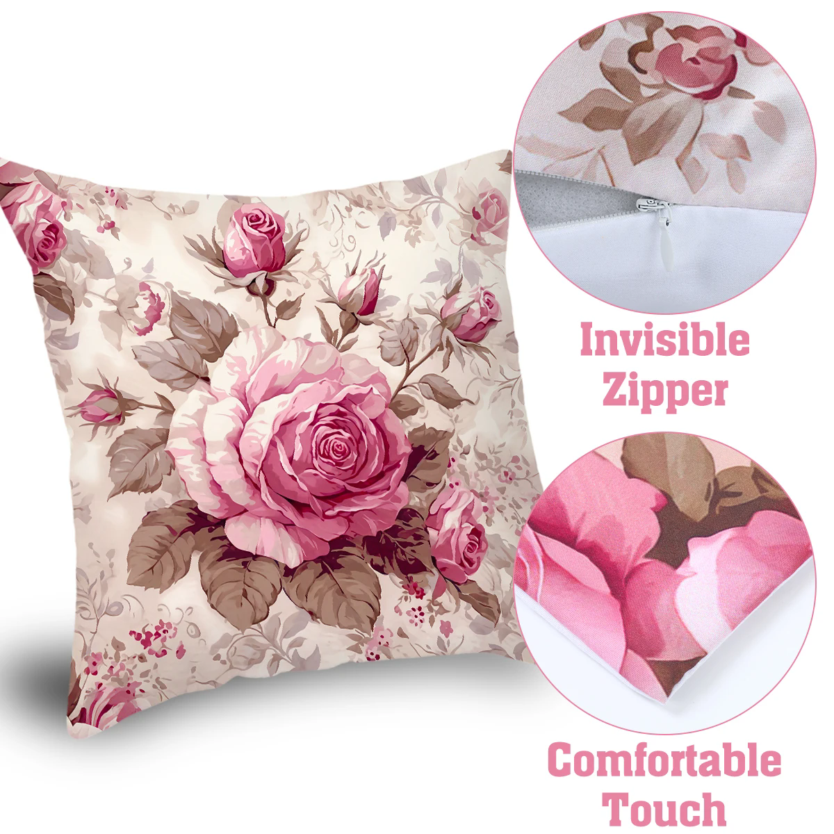 4 Pcs Butterflies Lilies Pillow Cases Butterfly Themed Birthday Party Decorations Soft Pillow Cover for Home Sofa Cushion Covers