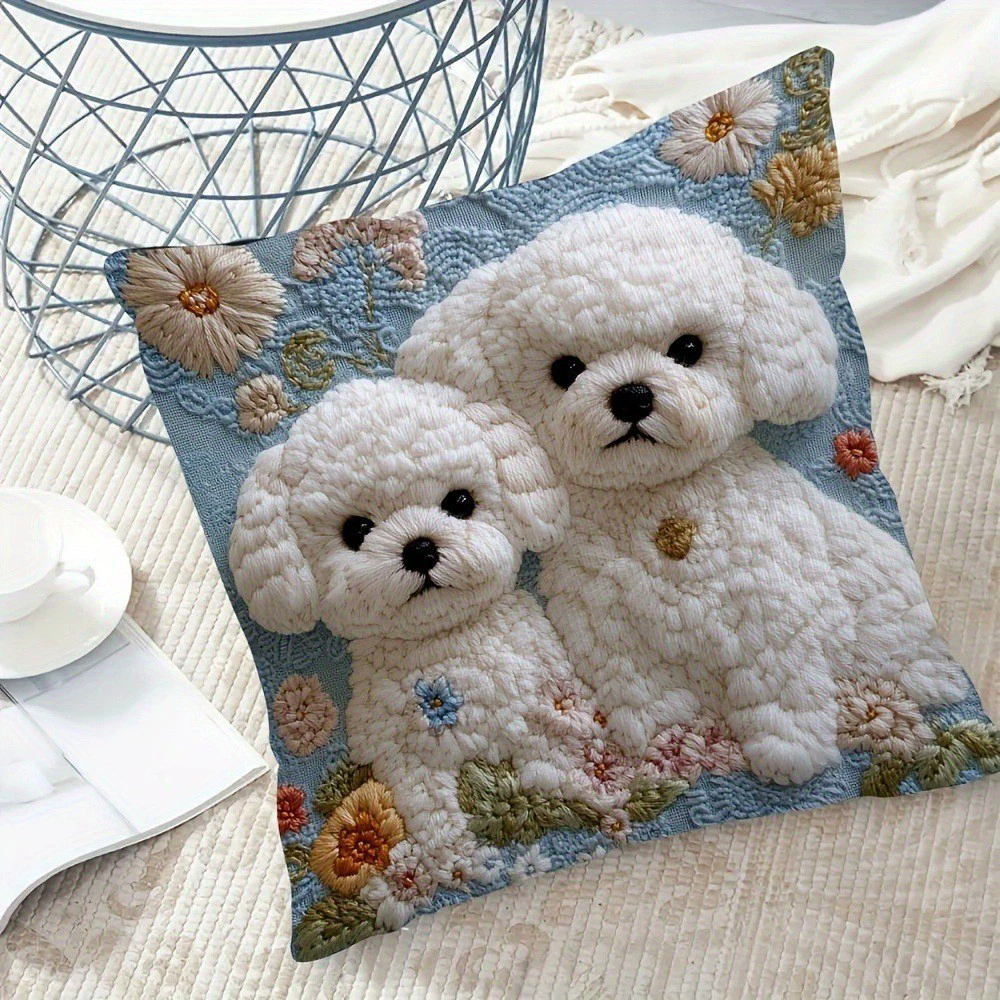 Cute Book Cat Party Cushion Cover Decor Cartoon Animal Pillowcase Printing Cojines Polyester Pillow Case for Sofa Home 45x45cm