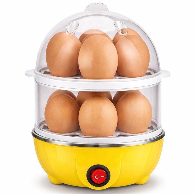 KITCHA Electric Egg Boiler Cooker 14 Eggs Capacity Double-Layer Multifunction Heated Milk,Heated Food