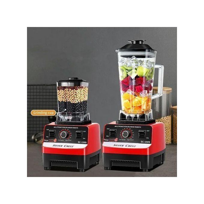 Silver Crest 2-in-1 Commercial Blender 4500W Plastic Double Jug Ice Crushing