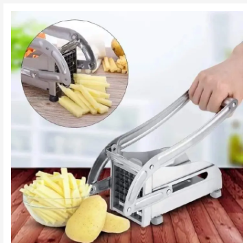 . 2IN1 HEAVY GAUGE POTATO CHIPPER MACHINE - 2 SIZE CHIPS CUTTER SIMPLE AND EASY CUTTING STAINLESS STEEL BODY MATERIAL EXTRA SHARP STAINLESS STEEL BLADE