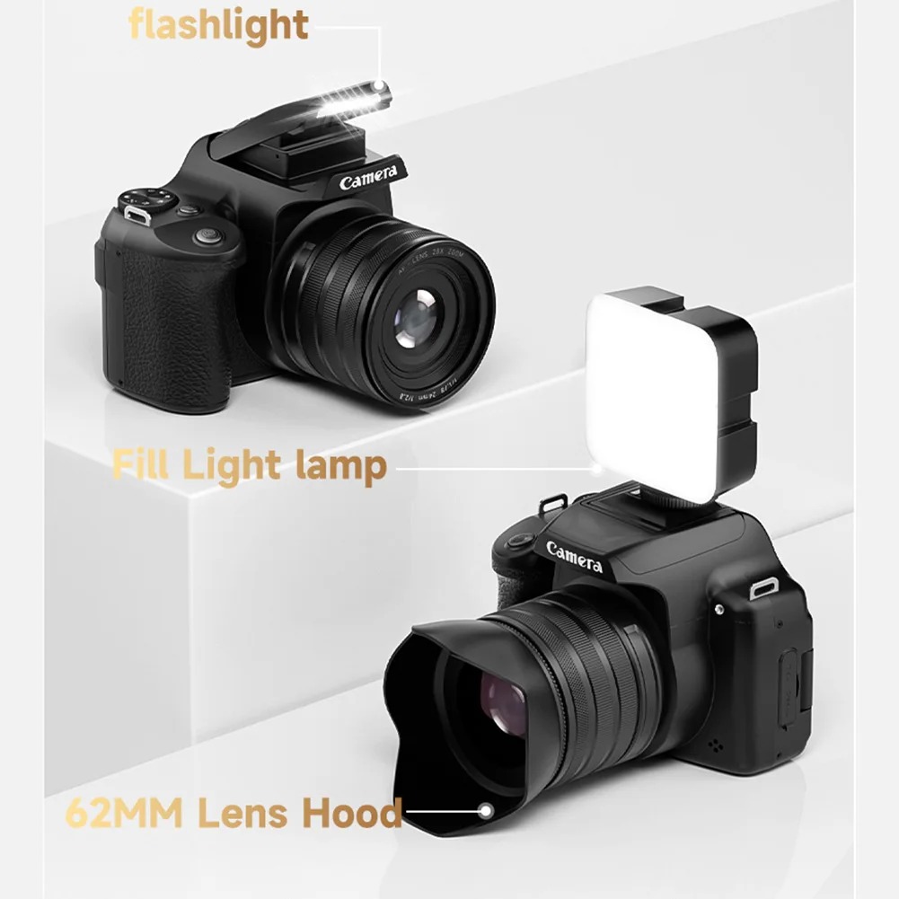 【Bantu Box】DC207 68MP Digital Camera With 28X Zoom & 4K Video High Definition DSLR Digital Camera For Vlogging Photography Accessories