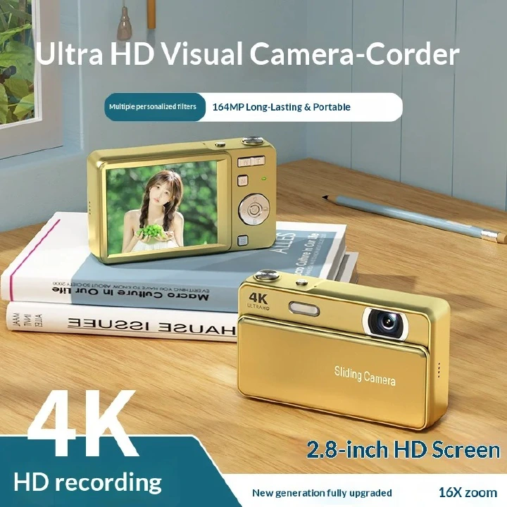 【Bantu Box】 M15 4K Digital Camera 64MP 16X Zoom AF Autofocus Compact Camera with Flash 2.8" Screen Portable Vlog Camera for Students Travel