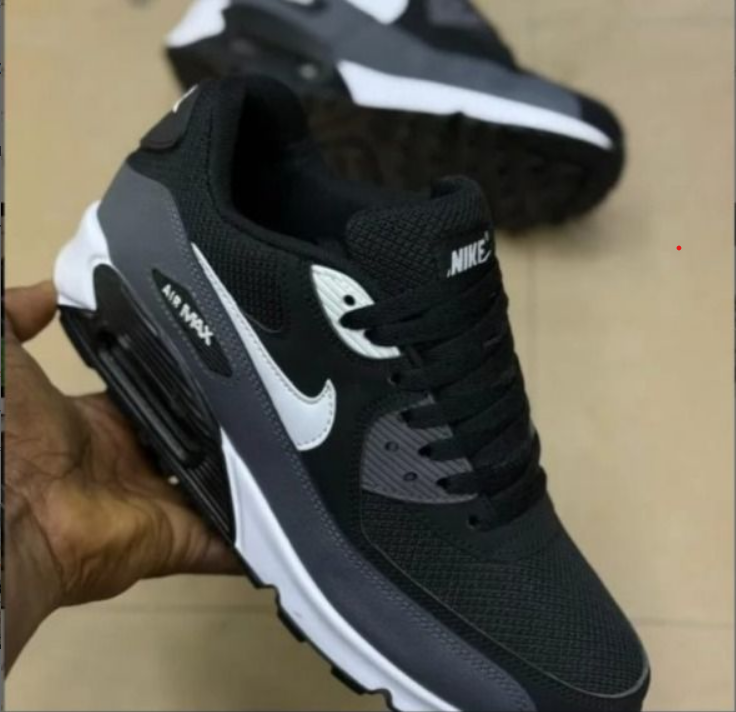 Nike Air Max 90 Casual Lifestyle Sneakers - Men's Cushioning Running Shoes - Available in Spider-Web Black, Olive, Grey/Yellow, Desert Sand & Triple Black