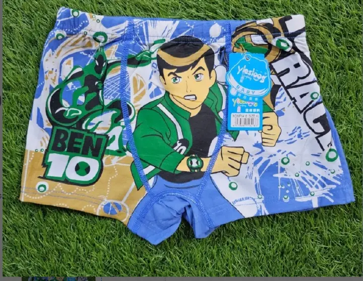 6-Pack Boys' Cotton Boxer Briefs - Cute Paw Print Soft Kids Underwear
