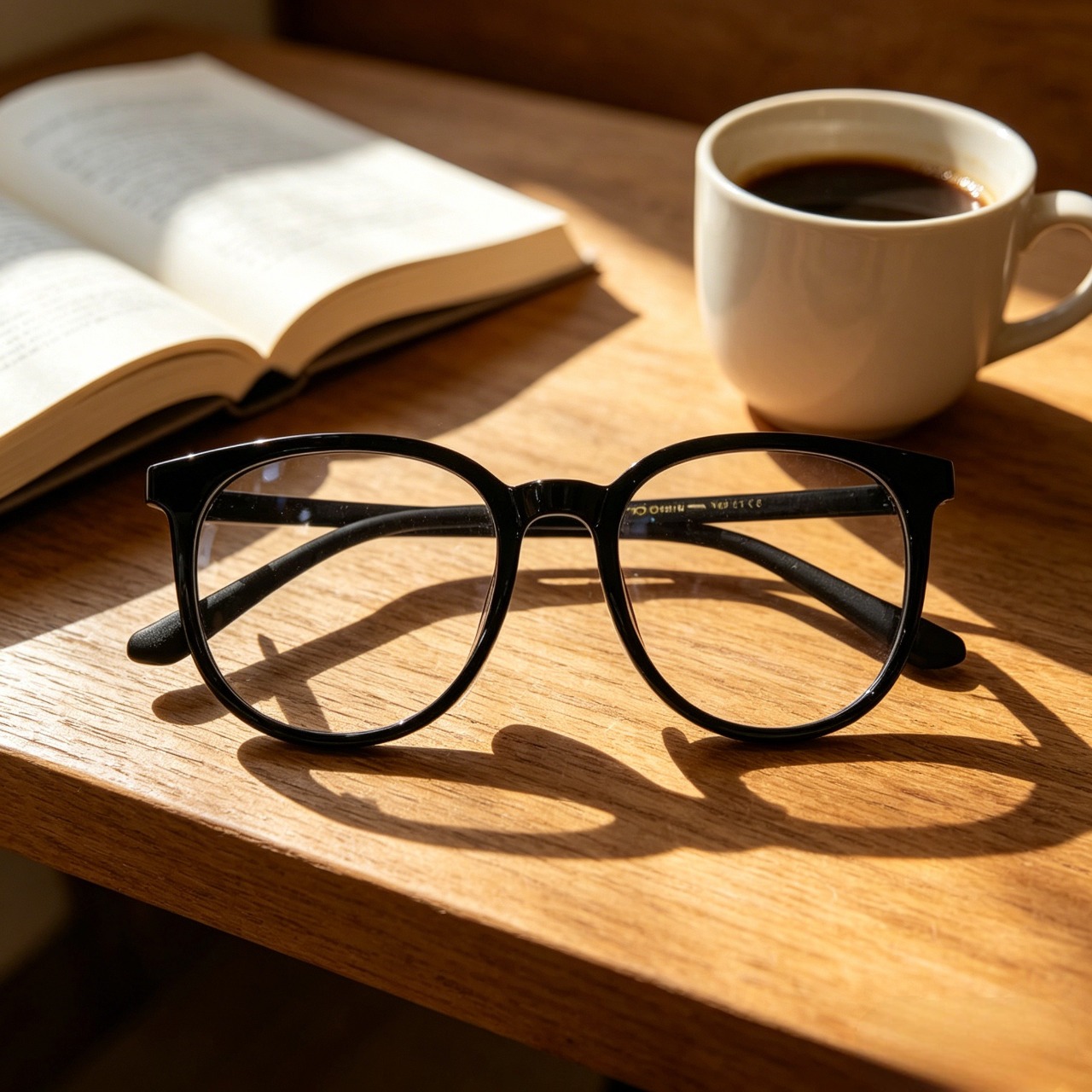 Fashion Large Frame Anti-Blue Light Glasses for Women & Men Retro Black Square Eyeglasses Clear Lens Spectacles - Classic Office Sty