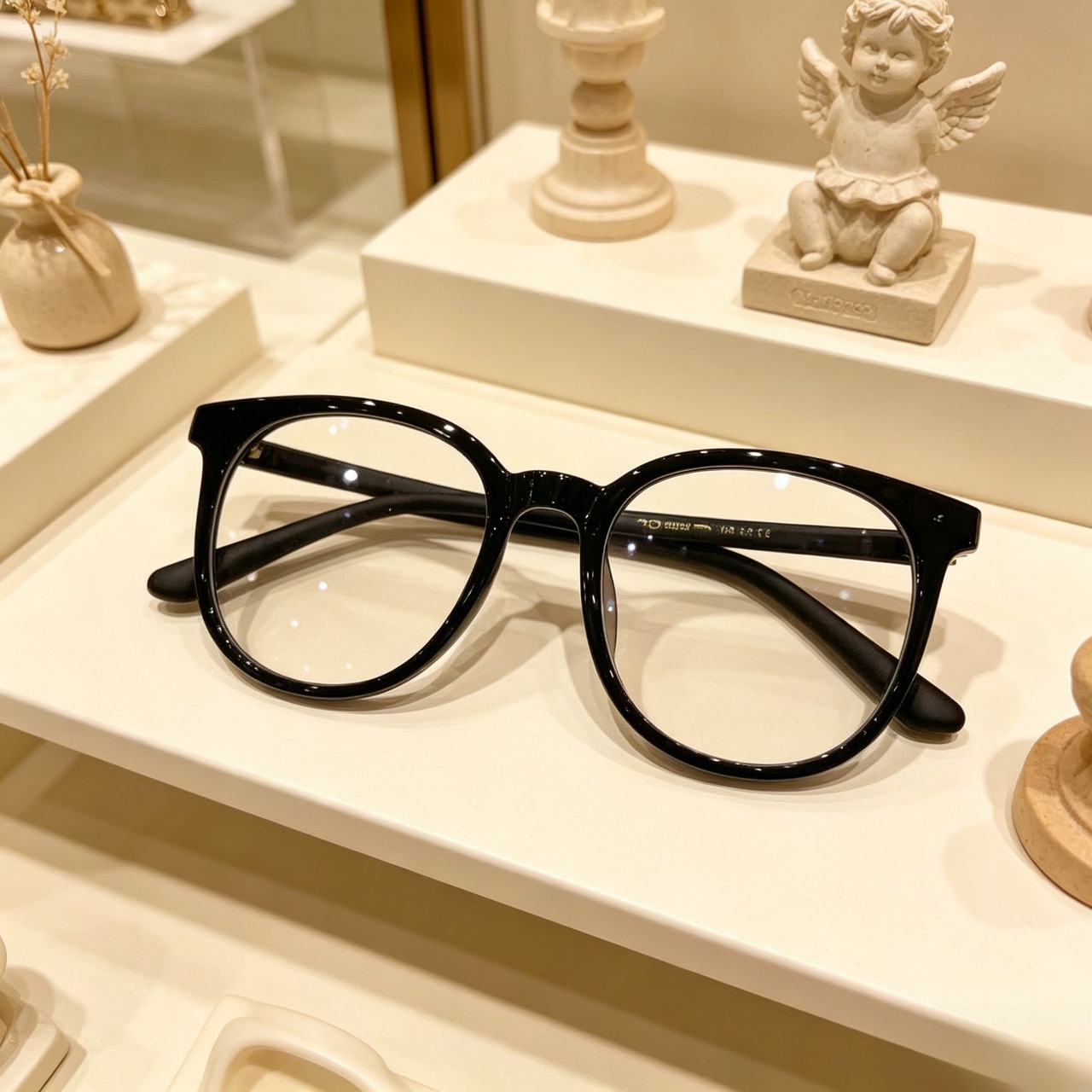 Fashion Large Frame Anti-Blue Light Glasses for Women & Men Retro Black Square Eyeglasses Clear Lens Spectacles - Classic Office Sty