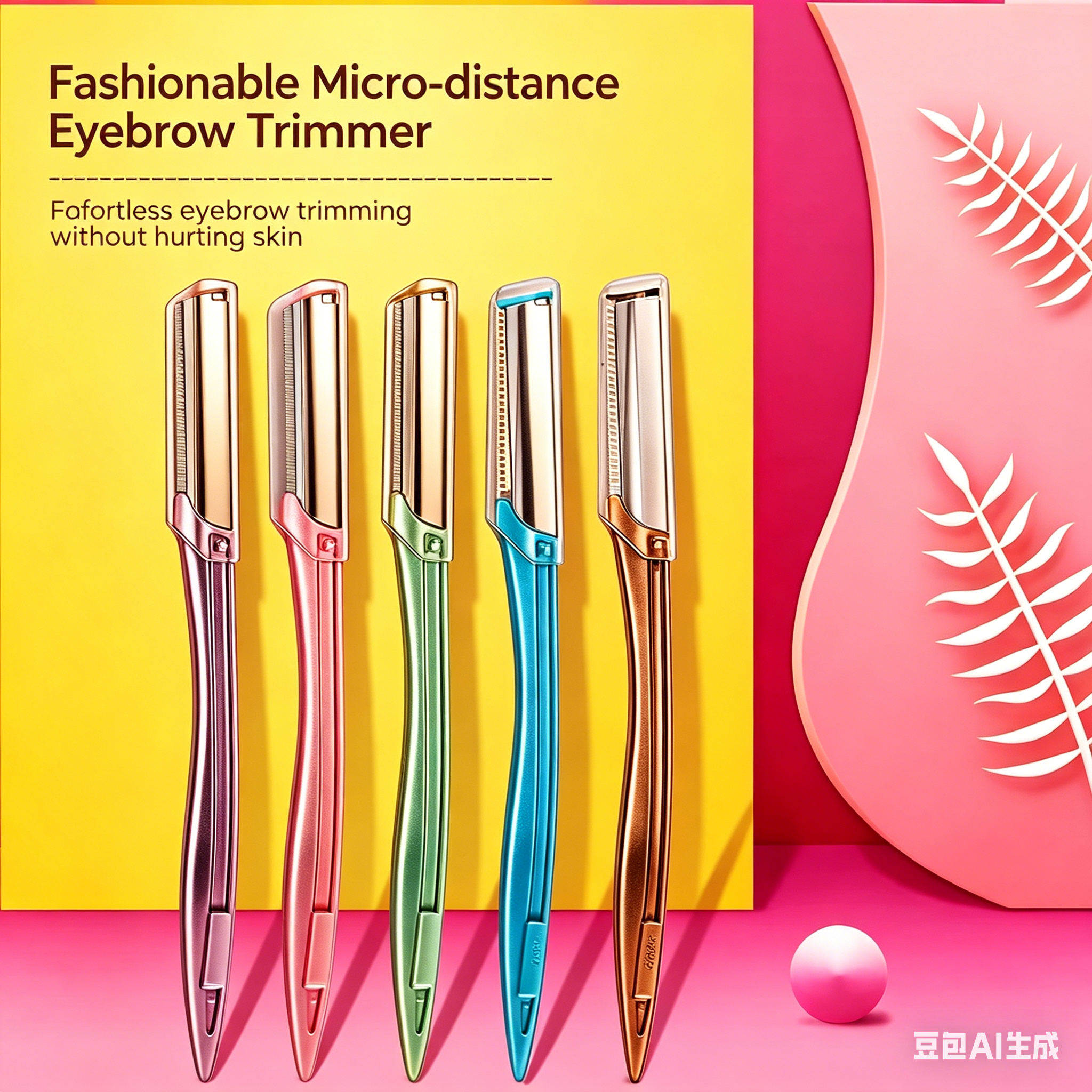 5PCS/Set Professional Eyebrow Trimmer Razor - Micro-Guard Safety Blade Facial Hair Remover Shaver for Women - Painless Eye Brow Shaping Tool